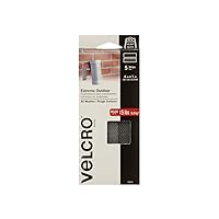 VELCRO Brand Industrial Fasteners Extreme Outdoor Weather Conditions Professional Grade Heavy Duty Strength Holds up to 15 lbs on Rough Surfaces, 4in x 1in (5pk), Strips, Gray