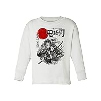 Anime Manga Slayers Tanjiro Nezuko Demon Toddler Long Sleeve T-Shirt