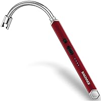 RAYONNER Lighter Electric Candle Lighter Rechargeable USB Lighter Long Flexible Neck (Red)