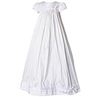 Mariana Silk Christening Gown for Girls, Made in USA