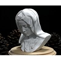6 in Virgin Mary Resin, plaster, soap, candle mold