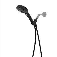 Pfister HydroFuse Handheld Shower Head, Hose Included, 6-Function, 1.75 GPM, Spot Defense Matte Black Finish, 016WS2HF01SDB