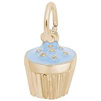 Rembrandt Charms Cupcake Charm, 10K Yellow Gold