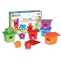 Peek-a-Bird Learning Buddies - 15 Pieces, Age 18 Months+ Toddler Learning Activities, Preschool Toys, Educational Toy for Color Teaching