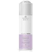 Nourish Beaute Sulfate Free Hair Growth Shampoo to Tone, Highlight and Shine with Violet Pigments and Jojoba Oil, Cruelty Free