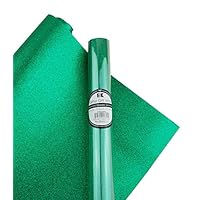 Best Creation Glitter Gift Wrap, 30 x 36-Inch, Green