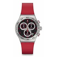 Swatch Crimson Carbonic Red 2 Unisex Watch Strap YVS524, Strap
