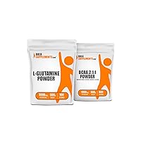 BULKSUPPLEMENTS.COM L-Glutamine 500g + BCAA 2:1:1 500g Bundle