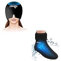 NEWGO Bundle of Migraine Relief Cap and Ice Sock