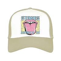 The Rolling Stones Baseball Cap America 89 Tour Map New Official Sand Trucker Size One Size Natural, Natural, One Size