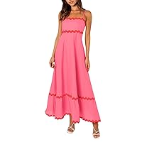 Women's Cocktail Dress Fashion Sexy Solid Color Sleeveless Adjustable Strap Dress Cocktail, S-XL