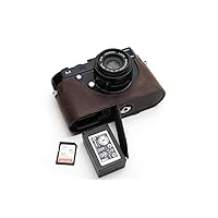 Handmade Genuine Real Leather Half Camera Case Bag Cover for Leica M M240 M240-P M246 M-P MM MP M262 Dark Brown color