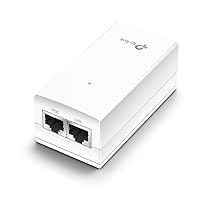 TP-Link PoE Injector | PoE Adapter 24V DC Passive PoE | Gigabit Ports | Up to 100 Meters(325 feet) | Wall Mountable Design (TL-PoE2412G)