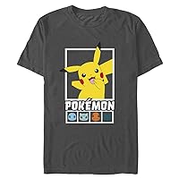 Pokemon Squares Team Young Men's Short Sleeve Tee Shirt