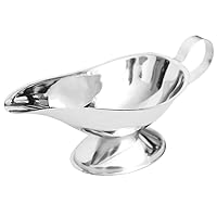 Home Basics Large Capacity Stainless Steel Gravy Boat, Silver (1)