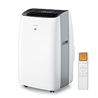 TURBRO Greenland 14,000 BTU Portable Air Conditioner and Heater, Dehumidifier and Fan, 4-in-1 Floor AC Unit for Rooms up to 600 Sq Ft, UV-C Light, Sleep Mode, Timer, Remote Included (10,000 BTU SACC)