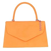 Top Handle Faux Suede Clutch Bag Grab Holder Womens Handbag