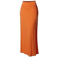 Women's Awesome 21 Stylish Fold Over Flare Long Maxi Skirt