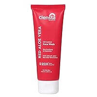 Clensta Aloe Vera Oil Control Face Wash, 3.38 Fl Oz (100ml), for Oily & Acne Prone Skin with 1% Salicylic Acid & Red Aloe Vera