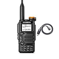 Anysecu UV-K5 Dual Band Radio 5 Watts Output NOAA Weather Alert Function 2 Way Radio with Programming Cable