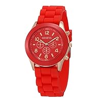 Women Silicone Watch, Casual Ladies Colorful Quartz Analog Watch, Fashion Student Wrist Watch Gift for Wife, Girls and Friends