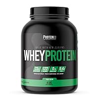 ProteinCo | Whey Protein Made with New Zealand | Pure Whey Protein | Grass Fed | 4Lbs (Plain, 4 lbs)