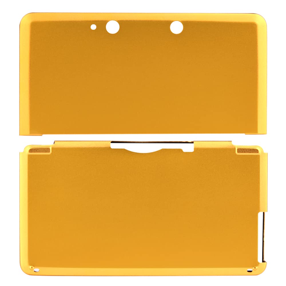OSTENT Anti-Shock Hard Aluminum Metal Box Cover Case Shell for Nintendo 3DS Console (Gold)