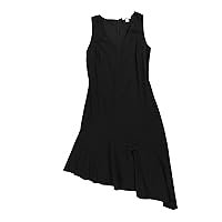 Womens Casual Asymmetrical Dress, Black, XX-Large