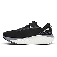 Saucony Men's Triumph 22 Sneaker, Black/White, 10.5 Wide