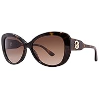 Michael Kors Woman Sunglasses Dark Tortoise Frame, Brown Gradient Lenses, 56MM