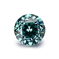 JEWELERYN Loose Moissanite 1 Carat, Green Color Diamond, VVS1 Clarity, Old European, Round Cut Brilliant Gemstone for Making Engagement/Wedding/Ring/Jewelry/Pendant/Necklaces