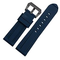 22mm/24mm Rubber Silicone Watch Band PVD Tang Buckle Strap Fits For Panerai PAM00362 PAM00111 PAM00386