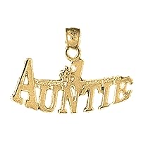 Silver #1 Auntie Pendant | 14K Yellow Gold-plated 925 Silver #1 Auntie Pendant