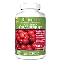 Tru Nature Pacran Cranberry 650 mg, 140 Vegetarian Capsules Bundle with Voosel Weekly Pill Organizer