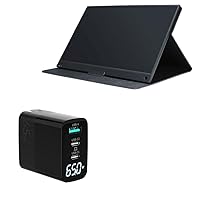 BoxWave Charger Compatible with Lumonitor Portable Monitor (Charger by BoxWave) - PowerDisplay PD Wall Charger (65W), GaN 65W Powerful Charger Folding Plug Display - Jet Black