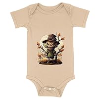 Creepy Print Baby Jersey Onesie - Illustration Baby Bodysuit - Print Baby One-Piece