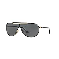 Versace Man Sunglasses Gold Frame, Dark Grey Lenses, 0MM