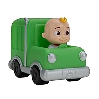 Jazwares Cocomelon JJ Mini Figure Green Trash Garbage Truck Vehicle Toy Car