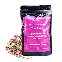 Yoni Steaming Herbs (3 Steams) | Cleansing, Tightening & Gentle Formula | USDA Organic Vaginal Steam, V-Steam, Yoni Steam Herbs | V Steam Detox Herbs | Handmade by Herbalist at Wildflower Wellness