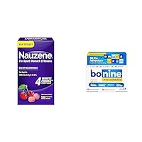 Nauzene Upset Stomach Relief Chewable Tablets 56 Ct & Bonine Motion Sickness Relief Chewable Tablets 16 Ct