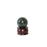 Jet Bloodstone Gemstone Ball Approx 40-50mm Ball Magic Fortune Teller Himalayan Rock Crystal Stone Massage Ball Free Jet International Crystal Therapy Booklet (Bloodstone)