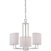 NUVO 60/4757 Three Light Chandelier, Unknown, Brushed Nickel