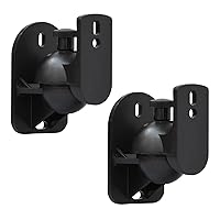 Speaker Wall Mount Brackets, Universal Mount for Surround Sound Speakers, Satellite Speaker Wall Mounting Brackets for Home Theater 2 Pack
