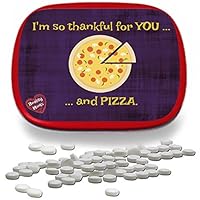 I’m Thankful for You and Pizza Mints – Funny Gag Gifts for Adults Weird Gifts White Elephant Ideas Gifts for Kids Wintergreen Breath Mints Stocking Stuffers for Teens Friend Gift Appreciation Pi