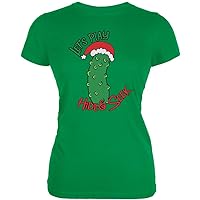 Old Glory Christmas Pickle Hide and Seek Funny Juniors Soft T Shirt Irish Green MD