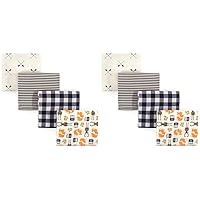 Hudson Baby Unisex Baby Cotton Flannel Receiving Blankets, Forest, One Size (Pack of 2)