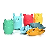 Silicone Bath Toy Set for Babies and Toddlers - Perfect for Bath, Beach, and Pool Play - Safe and Fun for Baby, Toddler, Infant