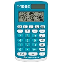 Texas Instruments TI-106 II Solar Scientific Calculator, A Robust and User-Friendly Calculator with Four Basic Calculators, EN/GR/DU/FR