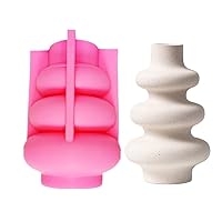 Silicone Mold, 3D Flower Vase Silicone Mold Cylinder Resin Mold DIY Decorative Crafts Mold Desktop Ornaments Mold Silicone Vase Molds