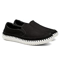 Mens Leather Slip Ons Sneakers Comfort Day to Day